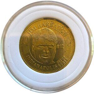 Jim Harbaugh #12 Indianapolis Colts 1996 Pinnacle QB Club NFL Vintage Coin